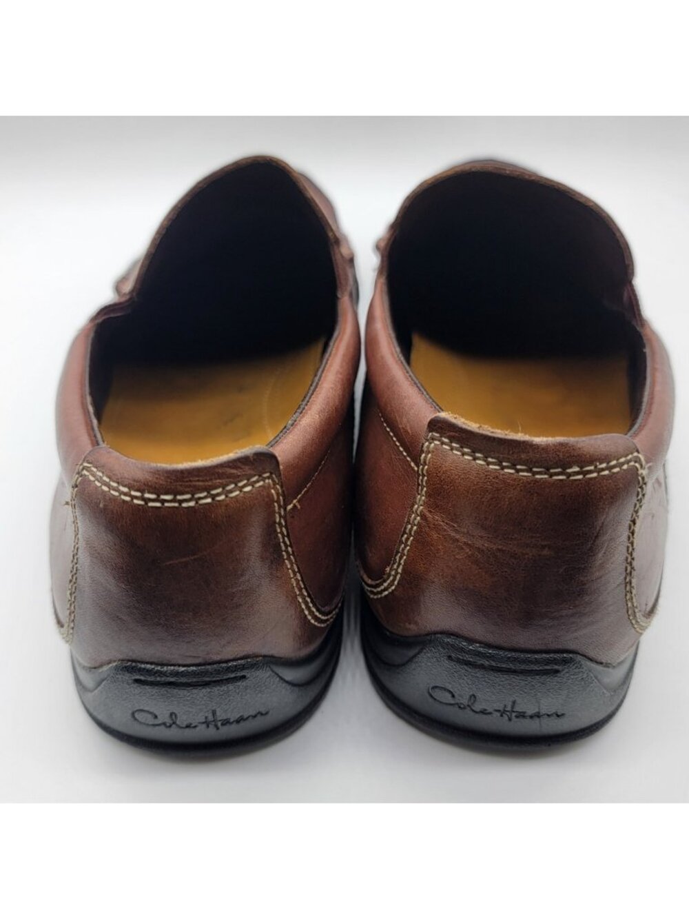 Cole Haan Brown Slip on Mens Loafer Size 11 wide - Picture 4 of 8